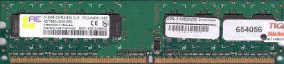 Aeneon AET660UD00-25D PC2-6400 512MB DDR2 800MHz Arbeitsspeicher RAM* r418