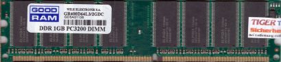 GOOD RAM GR400D64L3-2GDC PC-3200 1GB DDR1 400MHz Arbeitsspeicher RAM* r483