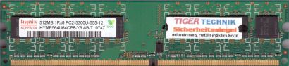 Hynix HYMP564U64CP8-Y5 AB-T PC2-5300 512MB DDR2 667MHz Arbeitsspeicher RAM* r501