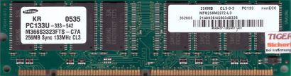 Samsung M366S3323FTS-C7A PC133 256MB SDRAM 133MHz Arbeitsspeicher SD RAM* r570