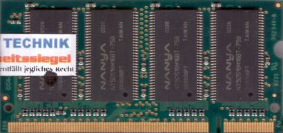 Nanya NT256D64SH8B0GM-75B PC-2100 256MB DDR1 266MHz SODIMM Arbeitsspeicher* lr04