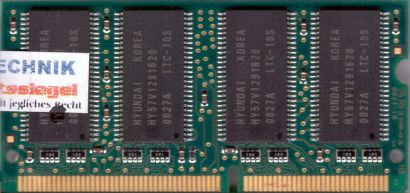 Hyundai HYM71V65M1601 LTX-10S AA PC100 128MB SDRAM 100MHz SODIMM SD RAM* lr12