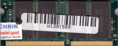 MSC 764V16A3DT4DDG-75AISA PC133 128MB SDRAM 133MHz SODIMM Arbeitsspeicher* lr17