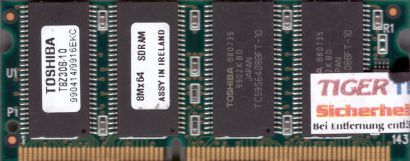 Toshiba T8Z30B-10 PC100 64MB SDRAM 100MHz SODIMM SD RAM Arbeitsspeicher* lr33