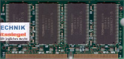 Toshiba THLY25N01C75 PC133 256MB SDRAM 133MHz SODIMM SD Arbeitsspeicher* lr39
