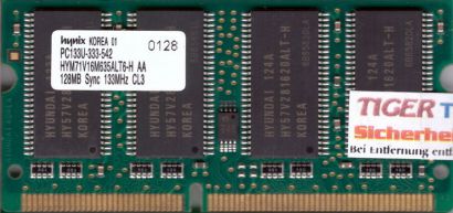 Hynix HYM71V16M635ALT6-H AA PC133 128MB SDRAM 133MHz SODIMM SD RAM* lr43