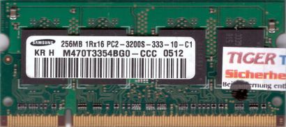Samsung M470T3354BG0-CCC PC2-3200 256MB DDR2 400MHz SODIMM Arbeitsspeicher* lr47
