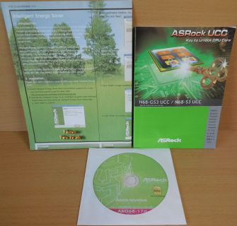 ASRock N68-S3 UCC Rev1.02 Mainboard +Zubehör Sockel AM3 PCIe VGA LAN Audio* m837