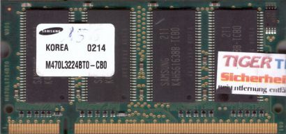 Samsung M470L3224BT0-CB0 PC-2100 256MB DDR1 266MHz SODIMM Arbeitsspeicher* lr59