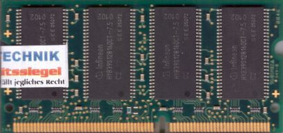 Infineon HYS64V16220GDL-7.5-C2 PC133 128MB SDRAM 133MHz SODIMM SD RAM* lr63