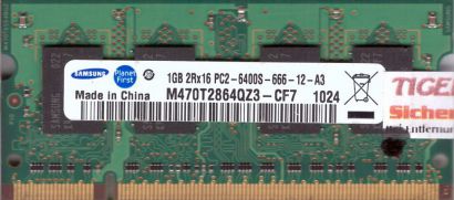 Samsung M470T2864QZ3-CF7 PC2-6400 1GB DDR2 800MHz SODIMM Arbeitsspeicher* lr65