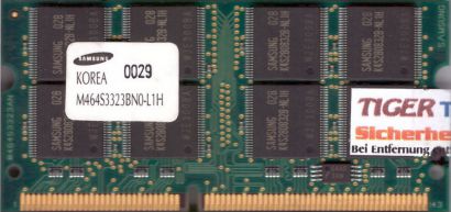 Samsung M464S3323BN0-L1H PC100 256MB SDRAM 100MHz SODIMM Arbeitsspeicher* lr74