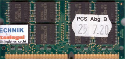 Samsung M464S3323BN0-L1H PC100 256MB SDRAM 100MHz SODIMM Arbeitsspeicher* lr74
