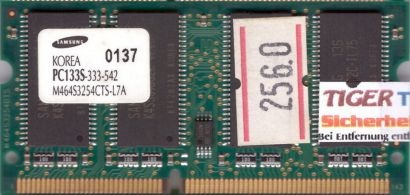 Samsung M464S3254CTS-L7A PC133 256MB SDRAM 133MHz SODIMM Arbeitsspeicher* lr79