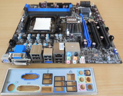 MSI 785GM-E51 MS-7596 Ver1.2 Mainboard+Blende AMD Sockel AM3 DDR3 VGA HDMI* m843