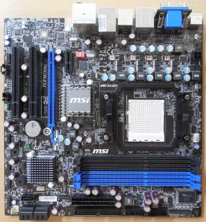 MSI 785GM-E51 MS-7596 Ver1.2 Mainboard+Blende AMD Sockel AM3 DDR3 VGA HDMI* m843
