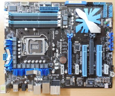 Asus P7P55D-E Rev1.02G Mainboard +Blende Intel Sockel 1156 DDR3 PCIe GBLAN* m847