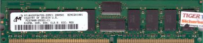 Micron MT18VDDF6472G-335C1 PC-2700R 512MB DDR1 333MHz Server ECC Reg RAM* r590