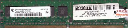 Infineon HYS72T64000HU-5-A PC2-3200E 512MB DDR2 400MHz ECC RAM Memory* r602