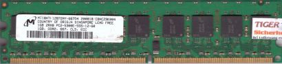 Micron MT18HTF12872AY-667D4 PC2-5300E 1GB DDR2 667MHz HP 384705-051 RAM* r614