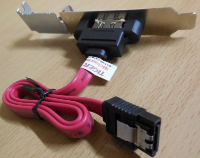 Esata Sata Slotblech Slotblende Low Profile mit Adapter für PC Gehäuse* pz480