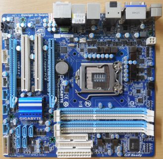 Gigabyte GA-H55M-UD2H Rev1.3 Mainboard +Blende Sockel 1156 HDMI DisplayPort*m862