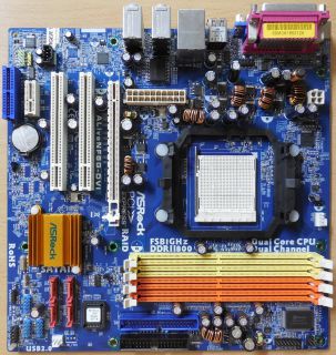 ASRock ALiveNF6G-DVI Rev 2.02 Mainboard +Blende Sockel AM2 VGA PCIe SATA2* m866
