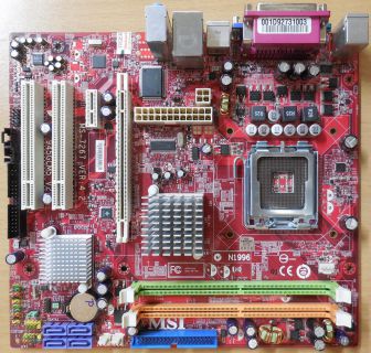 MSI MS-7267 Ver 4.2 945GCM5 V2 Mainboard +Blende Sockel 775 Intel Maxdata* m871