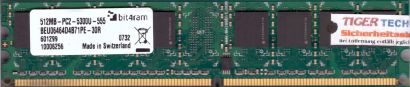 bit4ram BEU06464D4B71PE-30R PC2-5300 512MB DDR2 667MHz Arbeitsspeicher RAM* r624