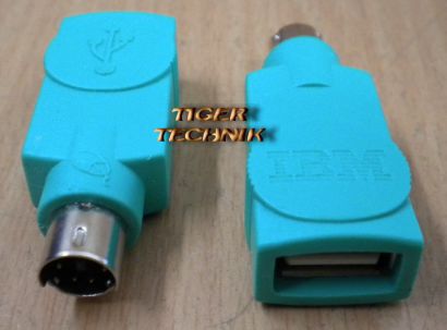 IBM USB auf PS2 Maus Adapter Stecker Grün* pz36