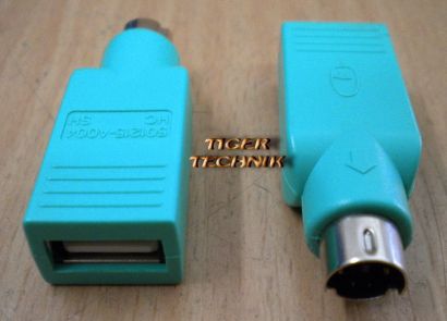 USB auf PS2 Maus Adapter Stecker Grün pz38