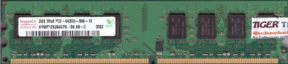 Hynix HYMP125U64CP8-S6 AB-C PC2-6400U 2GB DDR2 800MHz Arbeitsspeicher RAM* r641