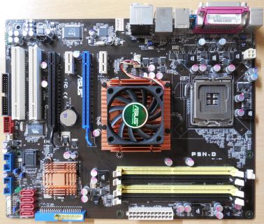Asus P5N-D Rev 1.02G Mainboard +Blende Sockel 775 nForce 750i SLI PCIe DDR2*m878