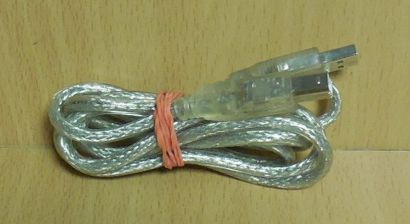 USB 2.0 Kabel transparent 1,2m Typ A Stecker Typ B Stecker Drucker Scanner*pz715