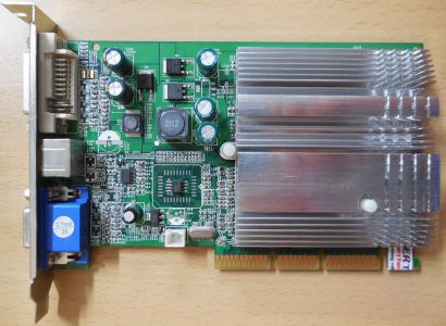 NVIDIA GeForce FX5200 128MB 64BIT AGP 8x VGA TVOut DVI Grafikkarte* g378