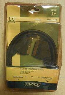 Schwaiger SCA7121 2m SCART Kabel für Video TV DVD 21-pol Verbindungskabel* so793