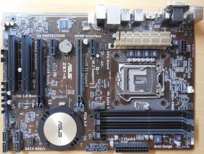 Asus Z97-K Rev 1.05 Mainboard in OVP Intel Z97 Sockel 1150 HDMI DDR3 USB3.0*m887