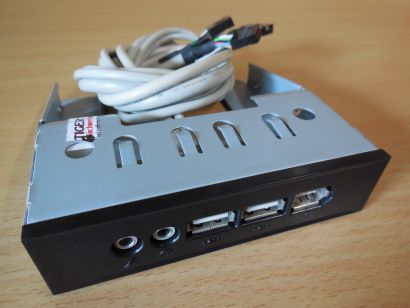 PC 3.5 Zoll USB FireWire Audio In Out Front Panel schwarz Computer* pz537