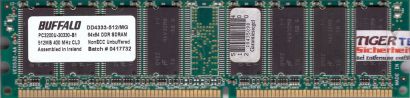 Buffalo DD4333-512 MG PC3200 CL3 512MB DDR1 400MHz Arbeitsspeicher RAM* r660