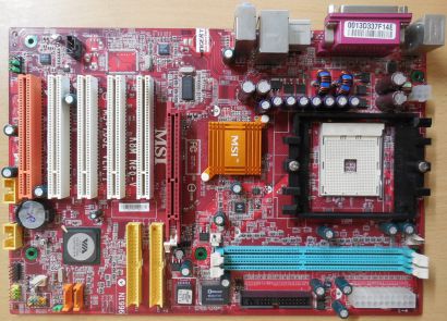 MSI K8M Neo-V MS-7032 Ver1 Mainboard +Blende Sockel 754 AGP 8X SATA DDR IDE*m902