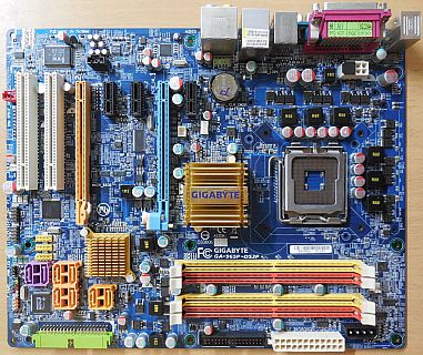 Gigabyte GA-965P-DS3P Rev3.3 Mainboard +Blende Sockel 775 DDR2 PCIe 8xSATA* m903