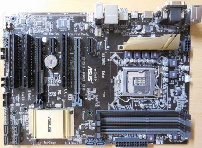 Asus B150-PRO D3 Rev1.04 Mainboard +Blende Intel B150 Sockel 1151 DDR3 HDMI*m904