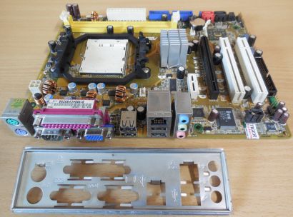 ASUS M2A-MX Rev 1.03G Mainboard +Blende Sockel AM2+ VGA GbE LAN Audio PCIe*m908