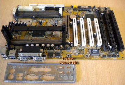 Biostar M6TLC Ver 1.3 Mainboard + Blende 3x ISA Slot 1 Intel 440LX AGP PCI* m86