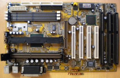 Biostar M6TLC Ver 1.3 Mainboard + Blende 3x ISA Slot 1 Intel 440LX AGP PCI* m86