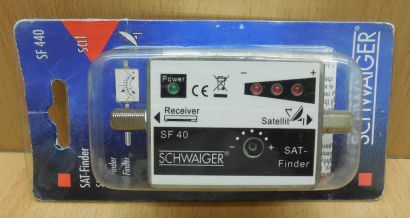 Schwaiger SF 440 SAT Finder 3+1 LED F-Buchse F-Buchse SAT-Finder* so799