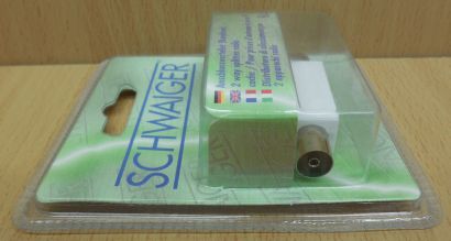 Schwaiger FLA 527 Radio 2 fach Zweifach Verteiler Koax Stecker 2x Kupplung*so806