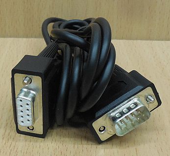 Seriell Kabel 2m serial Verlängerung RS232 Nullmodem DSub Stecker Buchse* pz731