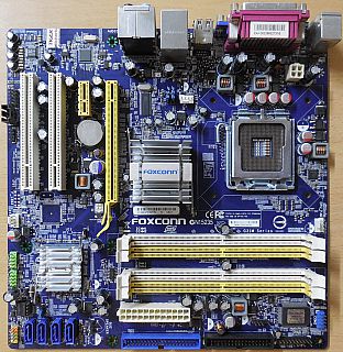 Foxconn G31M Rev 1.2 Mainboard +Blende Sockel 775 DDR2 PCIe GbE LAN VGA* m910