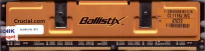 Crucial Ballistix 1GB Kit 2x 512MB BL6464Z402 16TG PC-3200 DDR1 400MHz RAM* r687